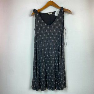 Style & Co S Black Diamond Sleeveless VNeck Tie Straps Swing Dress NWT BQ22